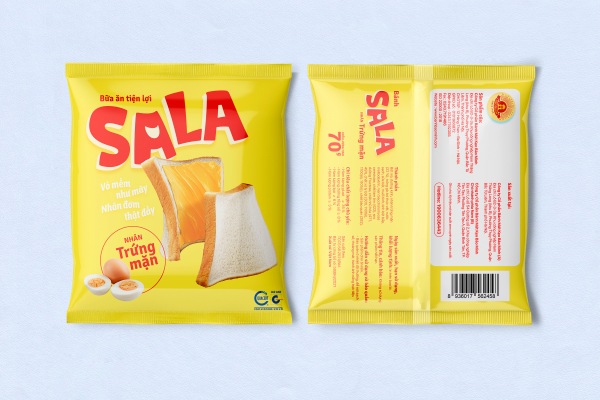 Bánh Sala nhân trứng mặn 55g 3 Bánh Sala nhân trứng mặn: Thơm ngon khó cưỡng | Bảo Minh