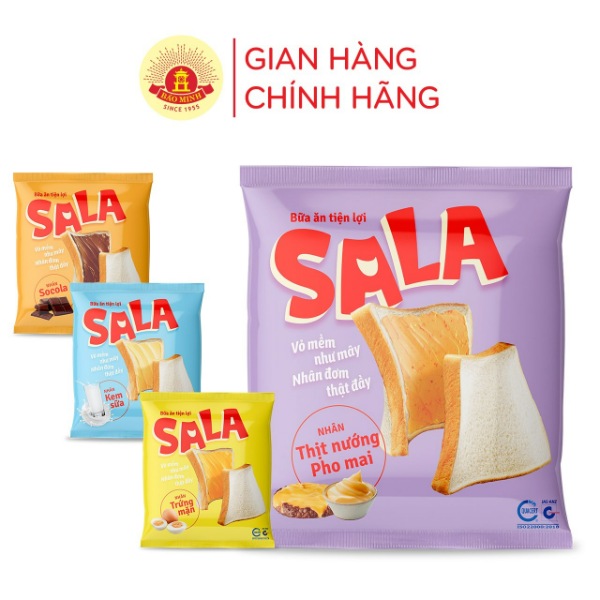 Bánh Sala nhân trứng mặn 55g 7 Bánh Sala nhân trứng mặn: Thơm ngon khó cưỡng | Bảo Minh