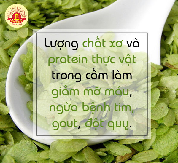 giá trị dinh dưỡng có trong cốm