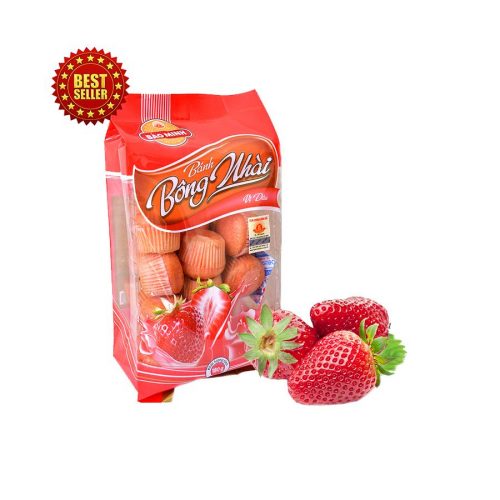 Bánh bông nhài vị dâu 180g【 ✔️ 26.OOOđ】| Bánh Bảo Minh