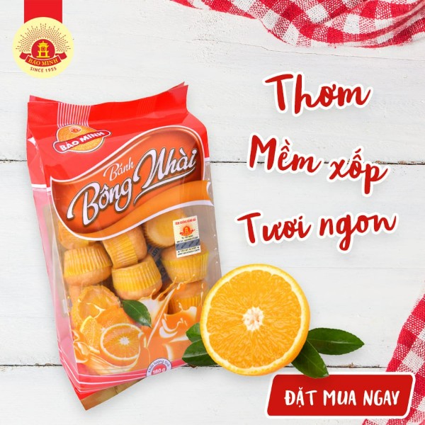 Bánh bông nhài vị cam 180g: Thơm ngon, đậm đà | Bánh Bảo Minh