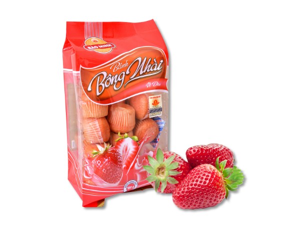 Bánh bông nhài vị dâu 180g【 ✔️ 26.OOOđ】| Bánh Bảo Minh