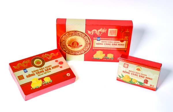 Hộp bánh đậu xanh rồng vàng 60g - Đặc sản Hà Nội | Bảo Minh