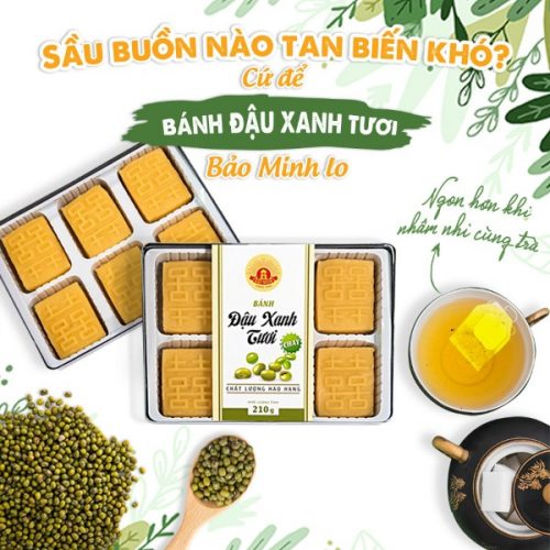 Bánh đậu xanh tươi 160gr - Hương vị đổi mới | Bánh Bảo Minh