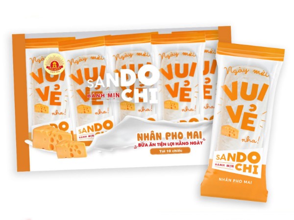 Bánh Sandochi nhân phô mai 100g/200g 9 Bánh Sandochi Bảo Minh | Bánh mịn sandochi nhân phô mai