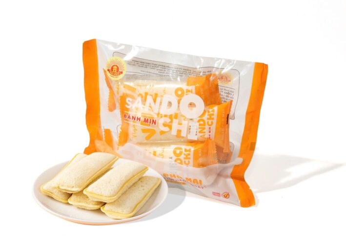 Bánh Sandochi nhân phô mai 100g/200g 12 banh sandochi nhan pho mai 100g200g banh sandochi 100g vi pho mai