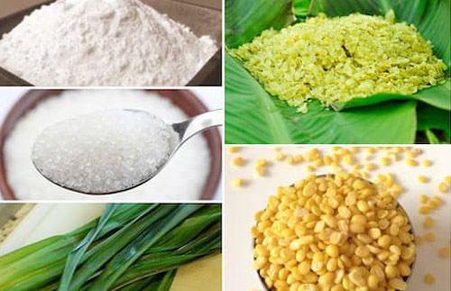 Nguyên liệu làm bánh cốm Bảo Minh