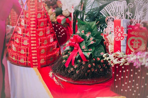 cách sắp xếp mâm lễ ăn hỏi