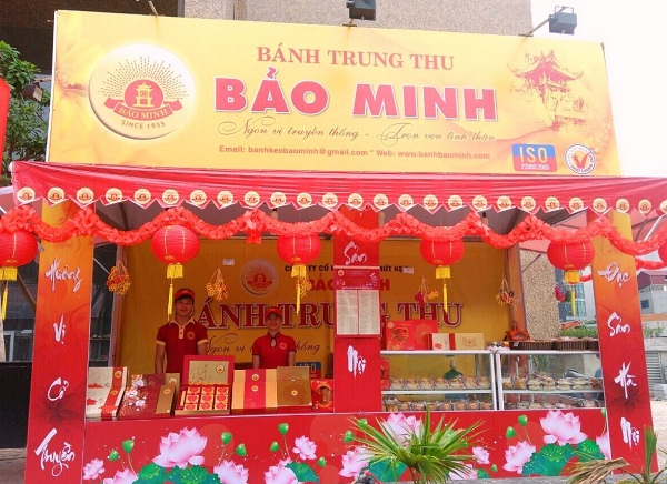 quầy bánh trung thu của Bảo Minh