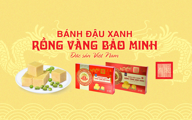 [Đặc sản] Bánh đậu xanh Rồng Vàng | Bánh đậu xanh Bảo Minh
