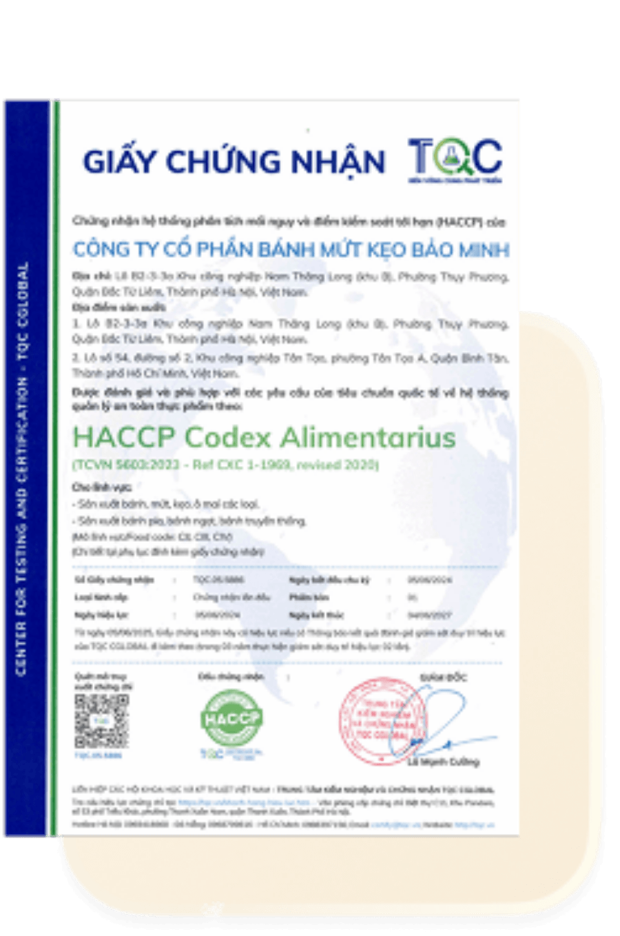 giấy chứng nhận 2